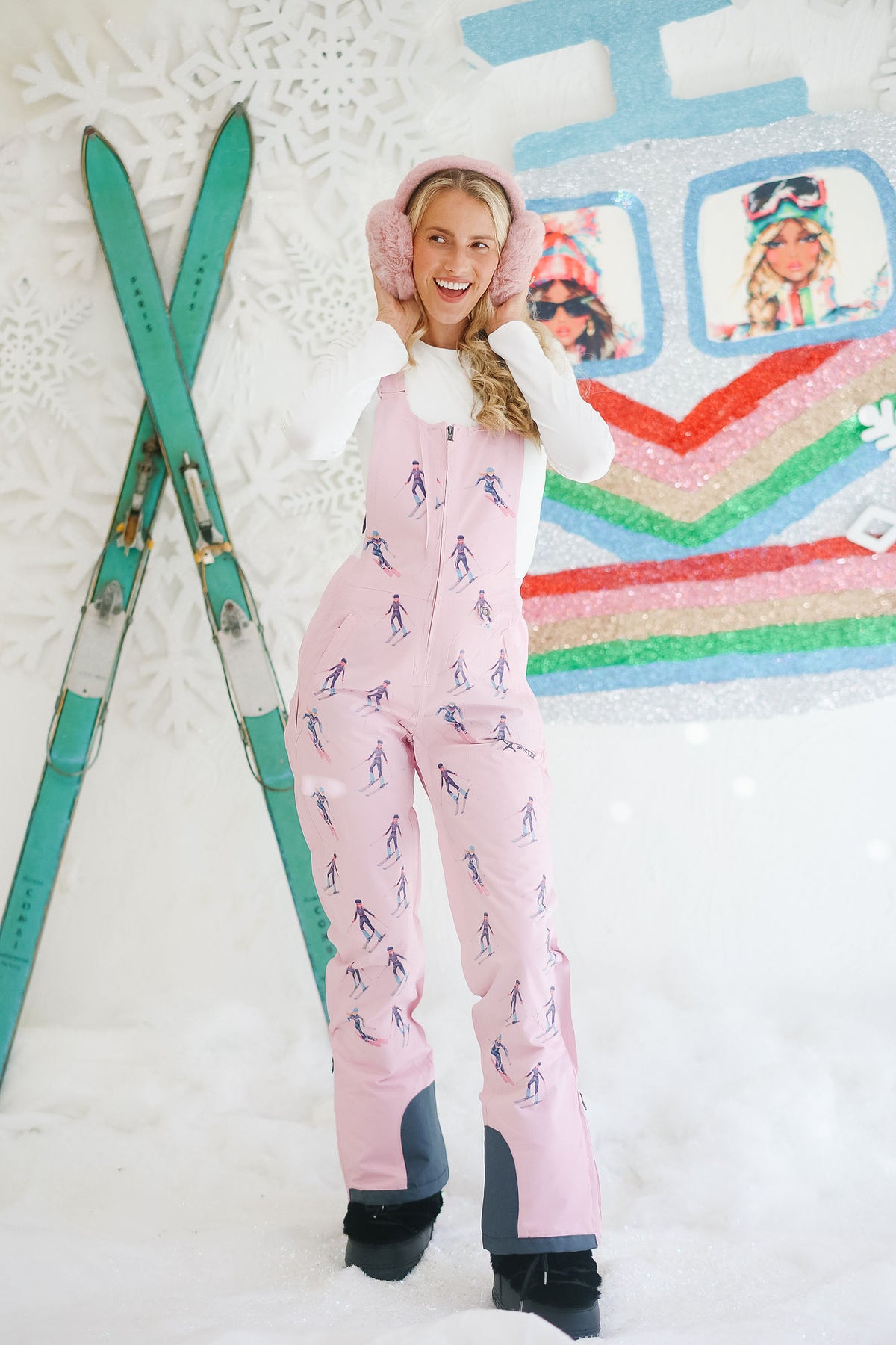 PRETTY IN POWDER PINK SKI BIBS BIBS Judith March