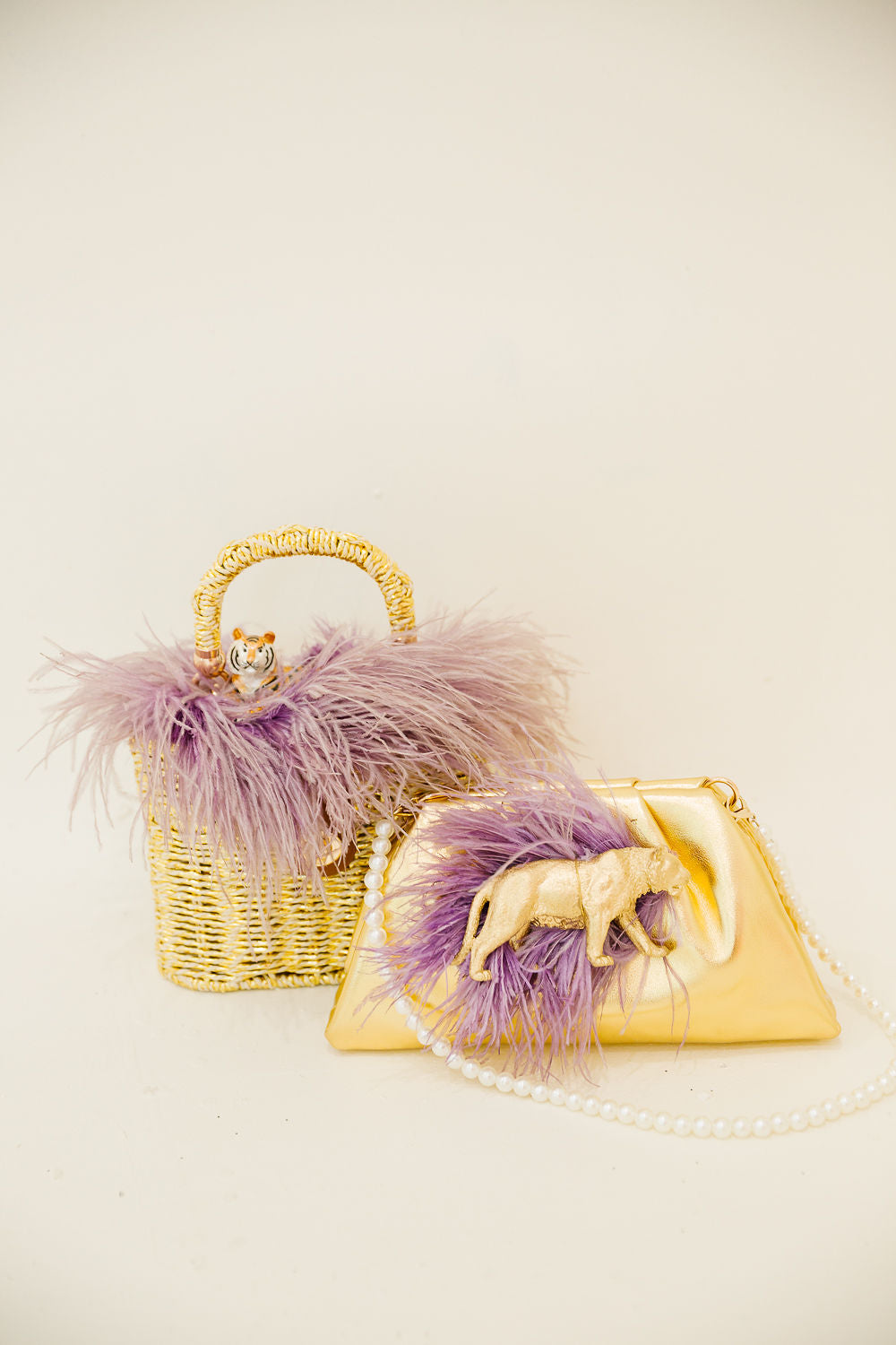GOLDEN TIGER LUXE HANDBAG Clutch Judith March
