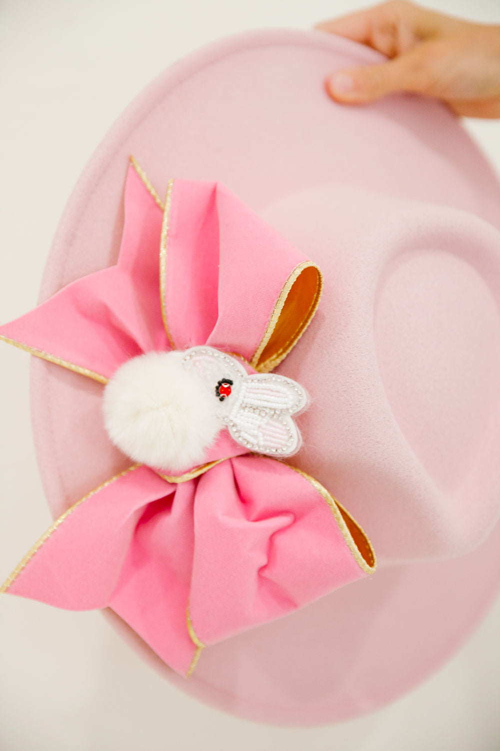 *MINI KIDS BUNNY BOW PINK RANCHER HAT HAT Judith March