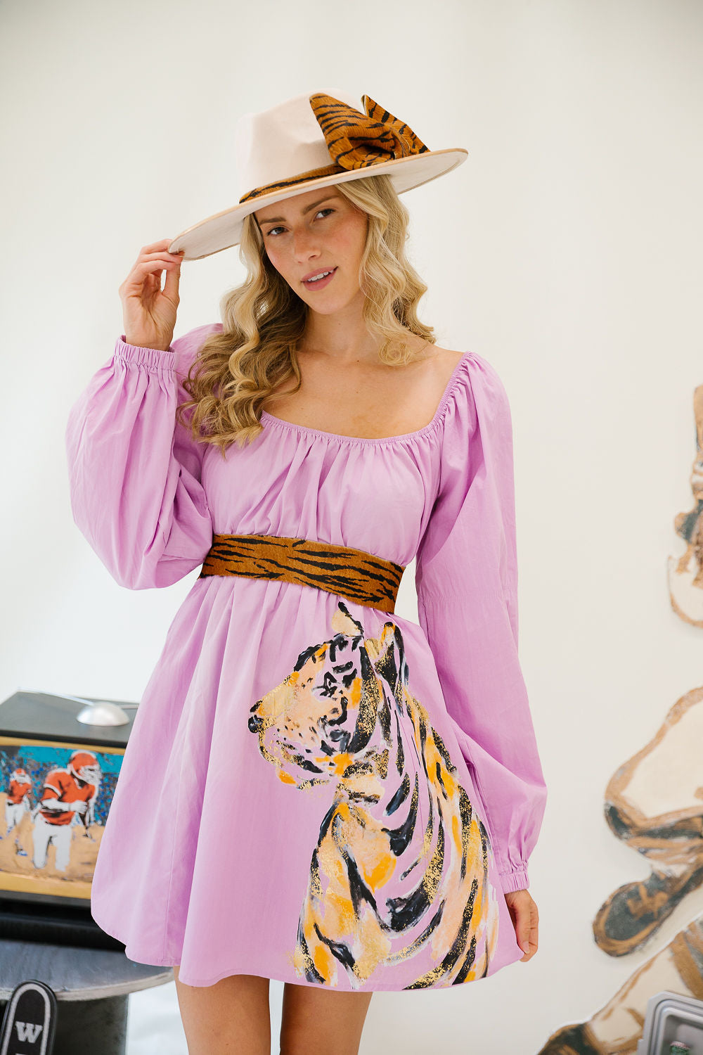 PRETTY IN PROWL HAND PAINTED MINI DRESS DRESS Judith March