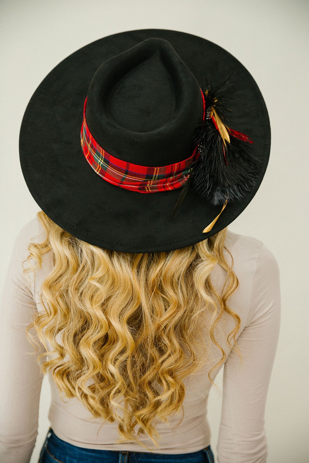 CHRISTMAS PLAID BLACK RANCHER HAT RANCHER HAT Judith March