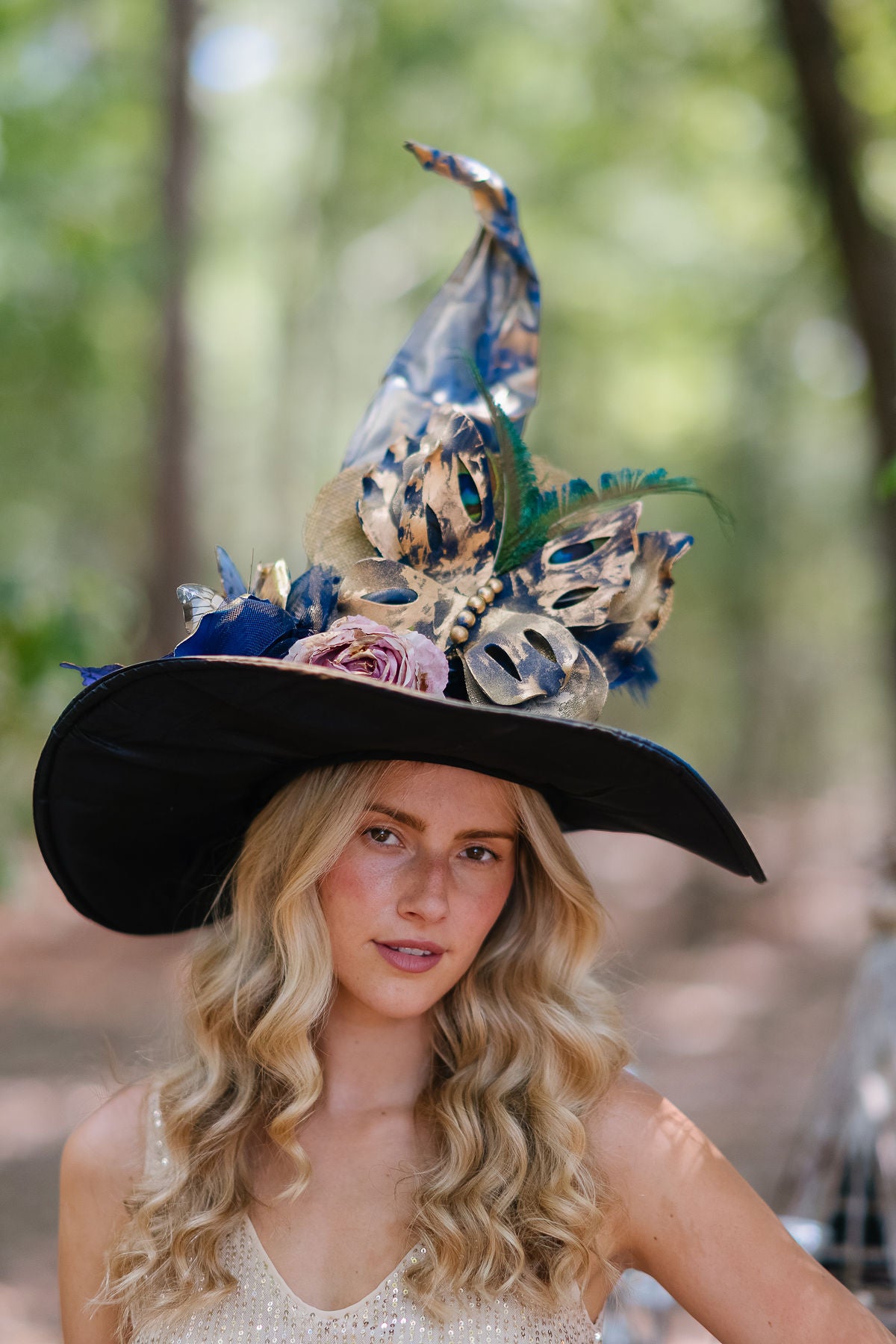 MIDNIGHT BUTTERFLY WITCH HAT (ONE OF A KIND) WITCH HAT Judith March