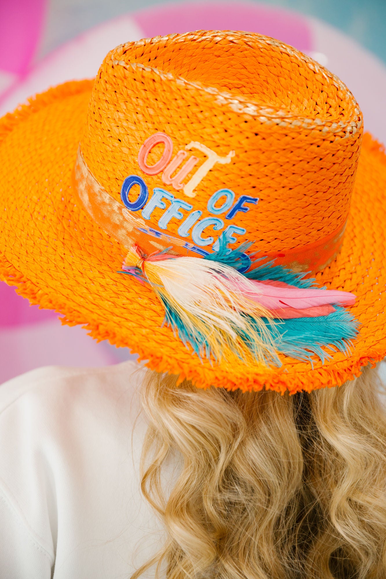 OUT OF OFFICE ORANGE SUN HAT HAT Judith March