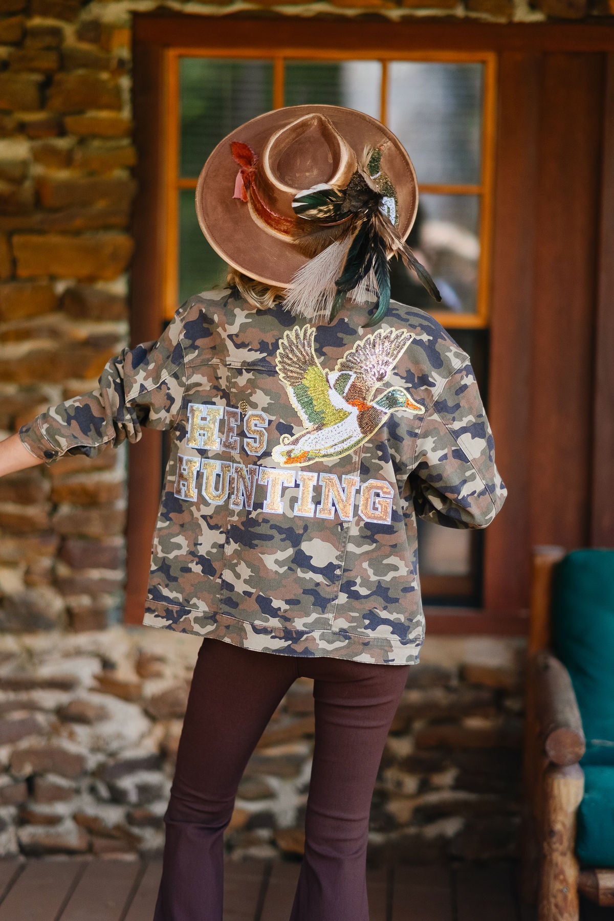 HE'S HUNTING CAMO JACKET JACKET Judith March