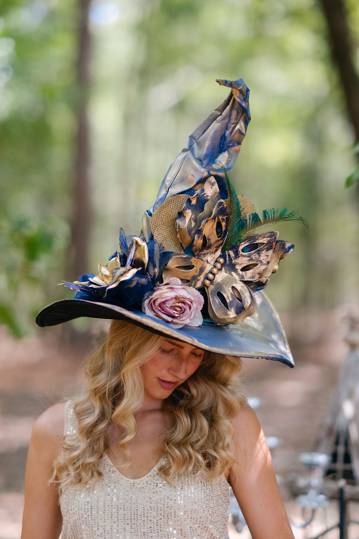 MIDNIGHT BUTTERFLY WITCH HAT (ONE OF A KIND) WITCH HAT Judith March