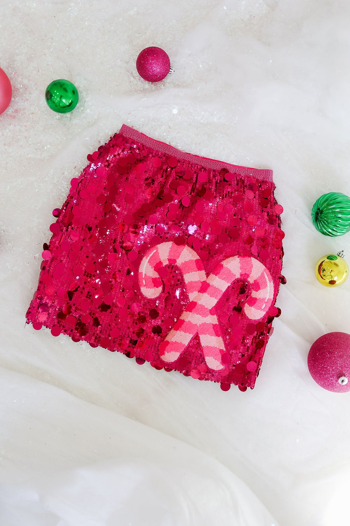 CANDY CANE CRUSH PINK SEQUIN SKIRT SKIRT Judith March