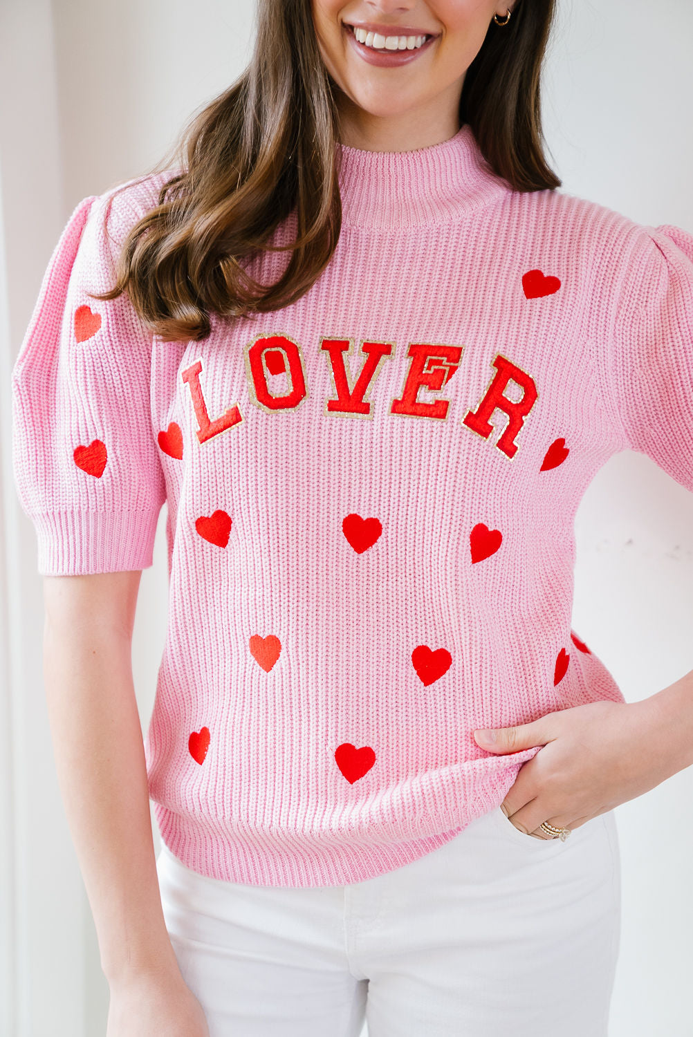 *LOVER HEART SWEATER - MEDIUM PULLOVER Judith March