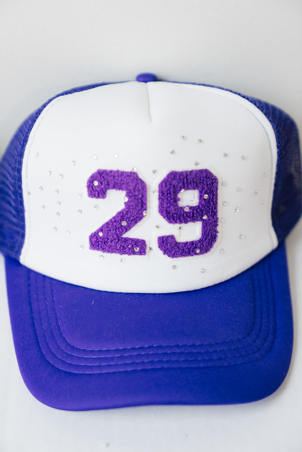 *PURPLE #29 TRUCKER HAT HAT Judith March