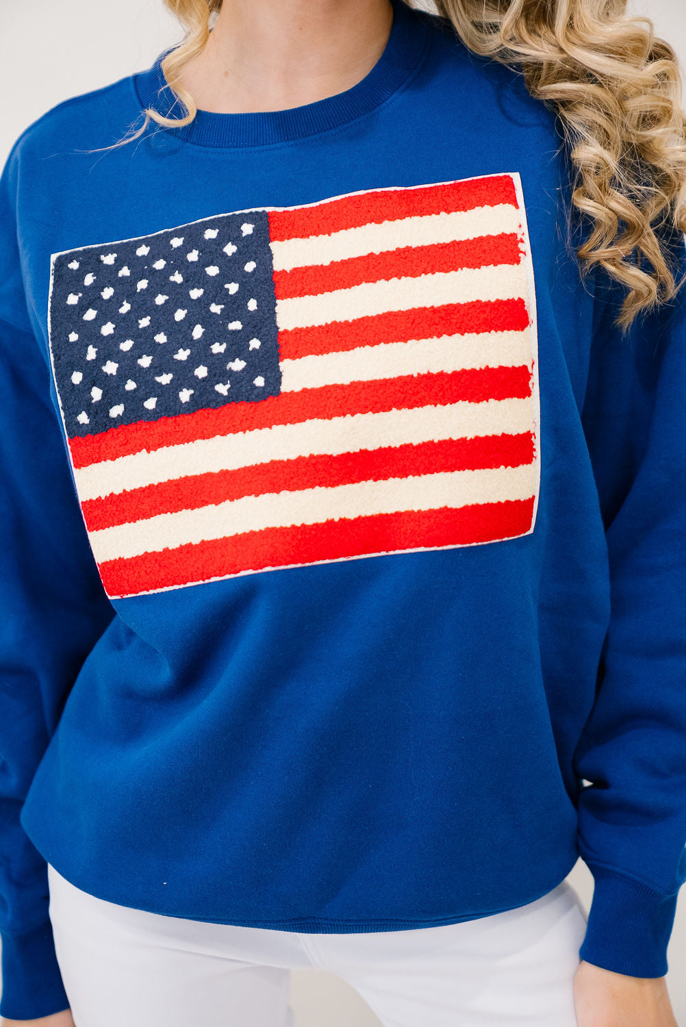 *TERRY FLAG ROYAL PULLOVER - SMALL PULLOVER Judith March