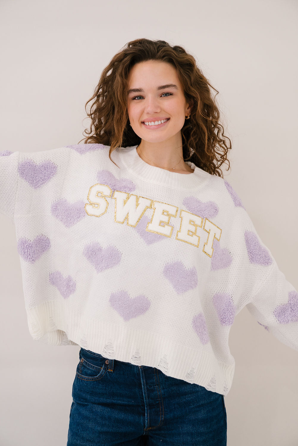 *SWEET HEART SWEATER - SMALL PULLOVER Judith March