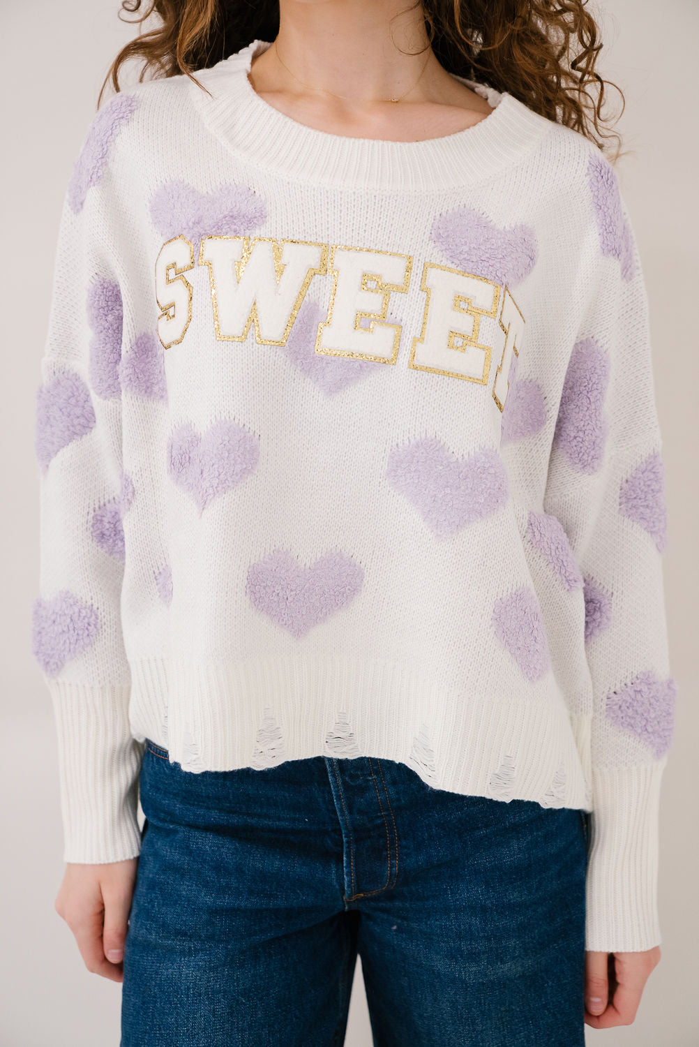 *SWEET HEART SWEATER - SMALL PULLOVER Judith March