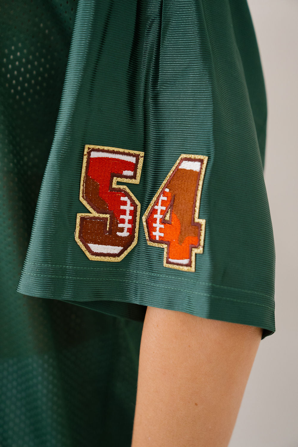*FOOTBALL #54 GREEN JERSEY - MEDIUM PULLOVER Judith March