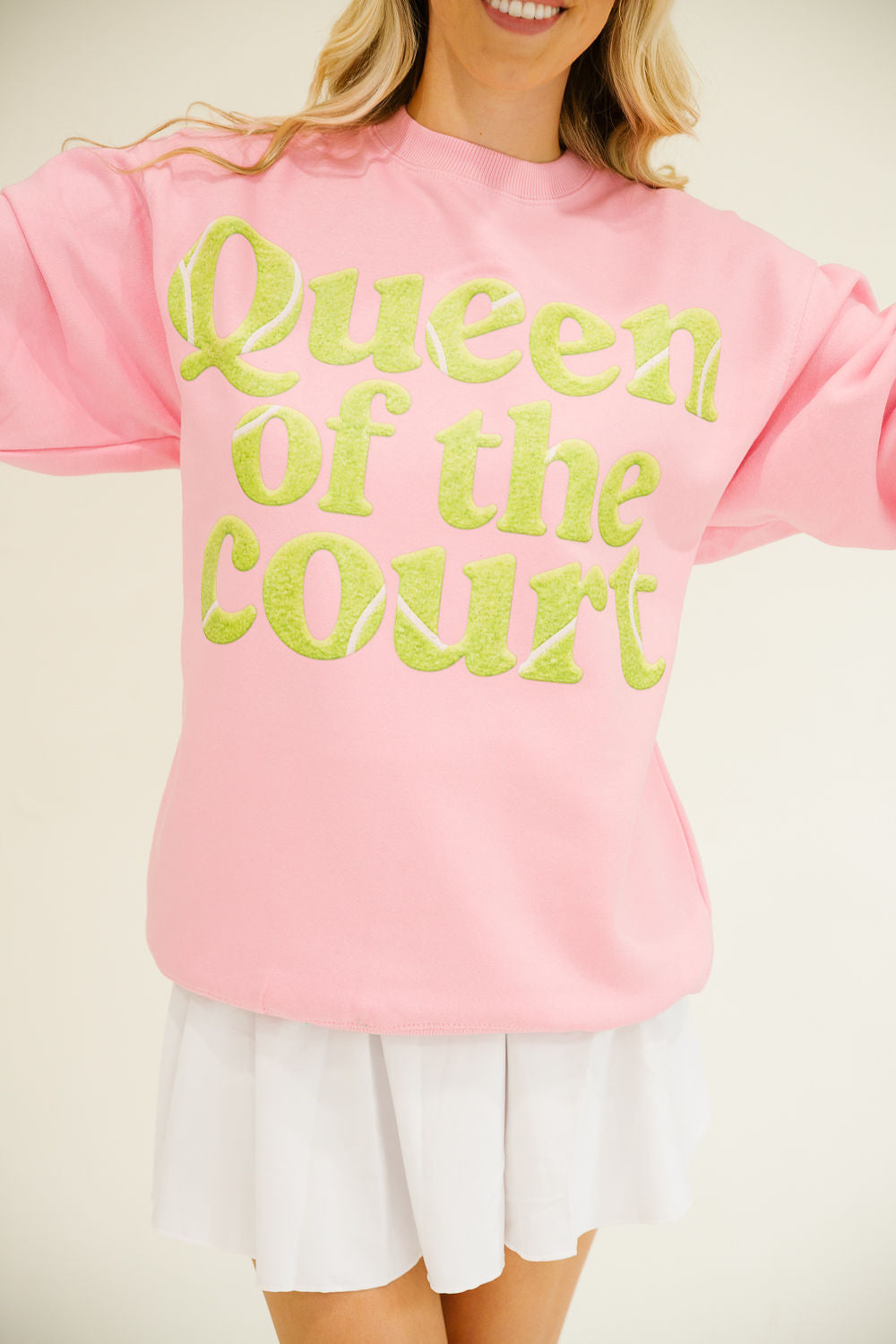 QUEEN OF THE COURT TENNIS LETTER PULLOVER PULLOVER Judith March