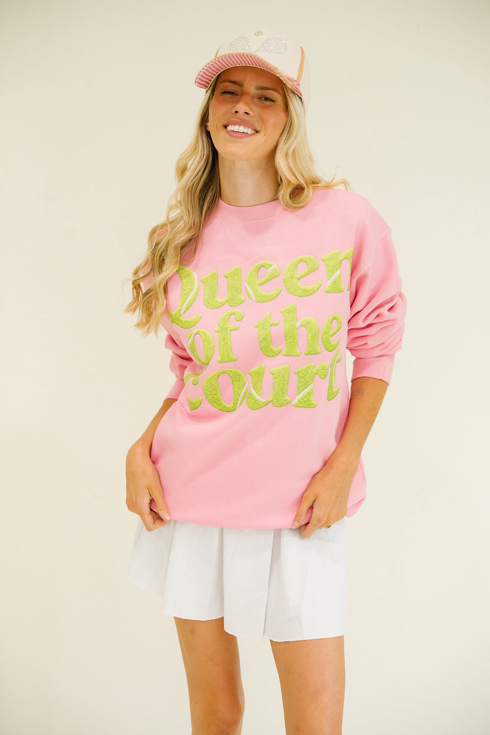 QUEEN OF THE COURT TENNIS LETTER PULLOVER PULLOVER Judith March