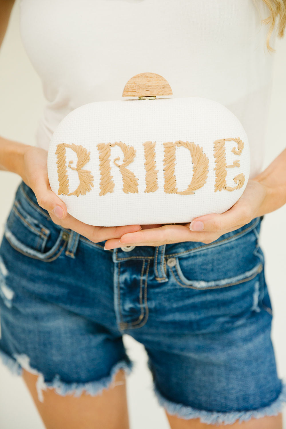 BRIDE WOVEN CLUTCH PURSE Judith March