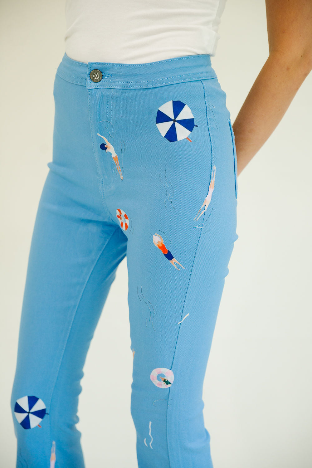 COASTAL CABANA BLUE FLARES FLARES Judith March