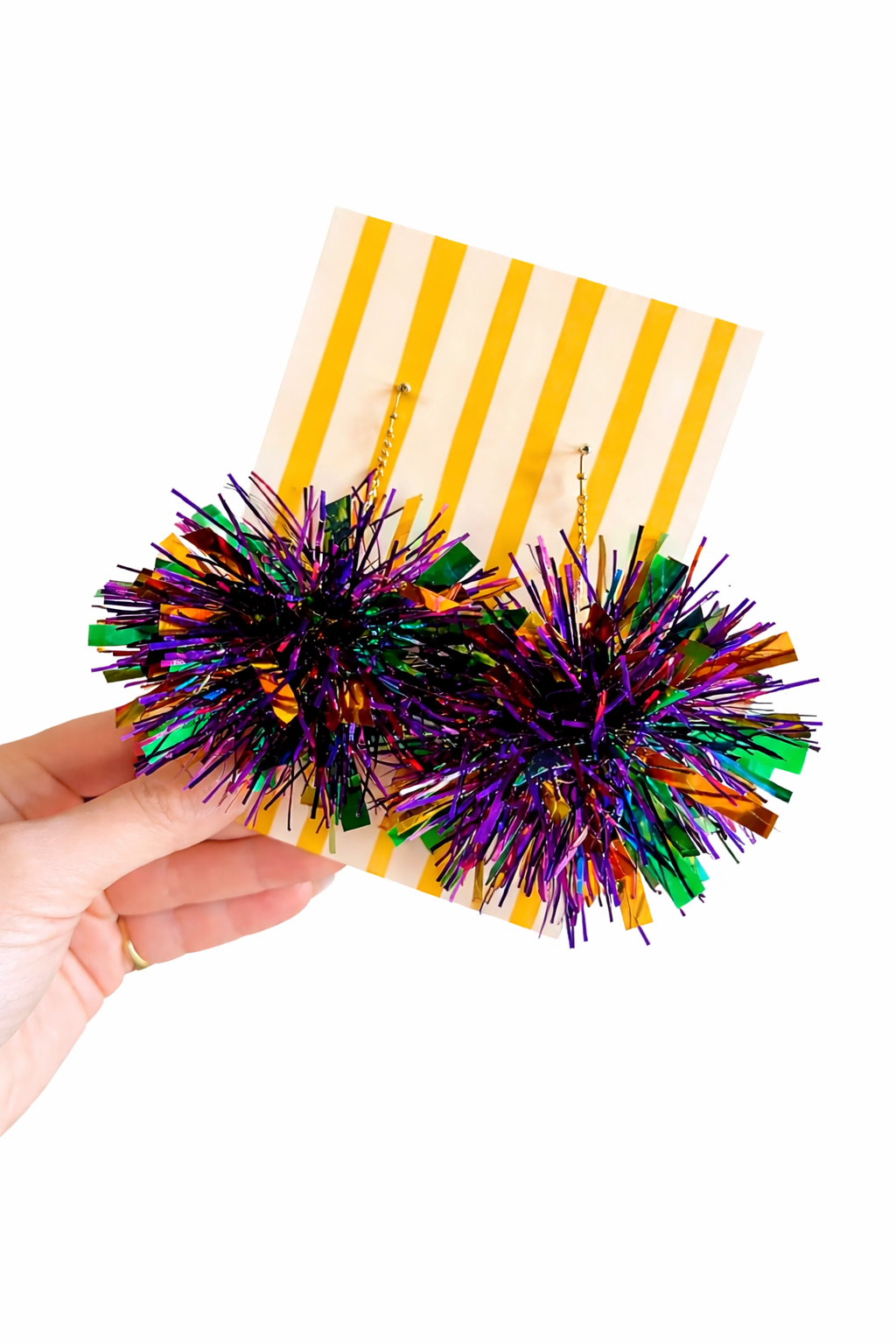 MARDI GRAS POM EARRINGS earrings Judith March