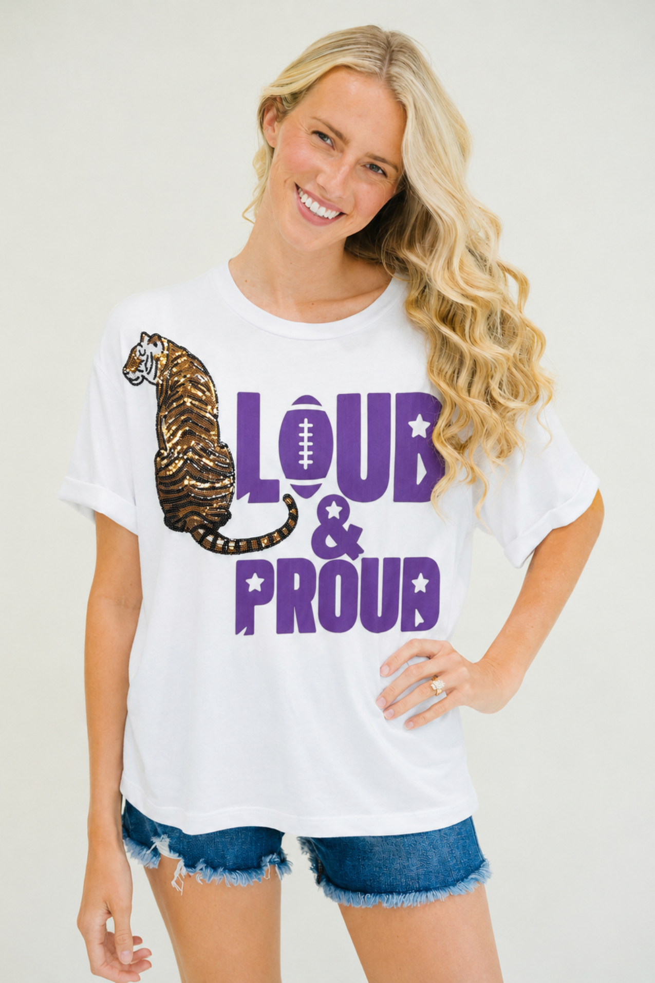 LOUD AND PROUD WHITE TEE SWEATER Judith March