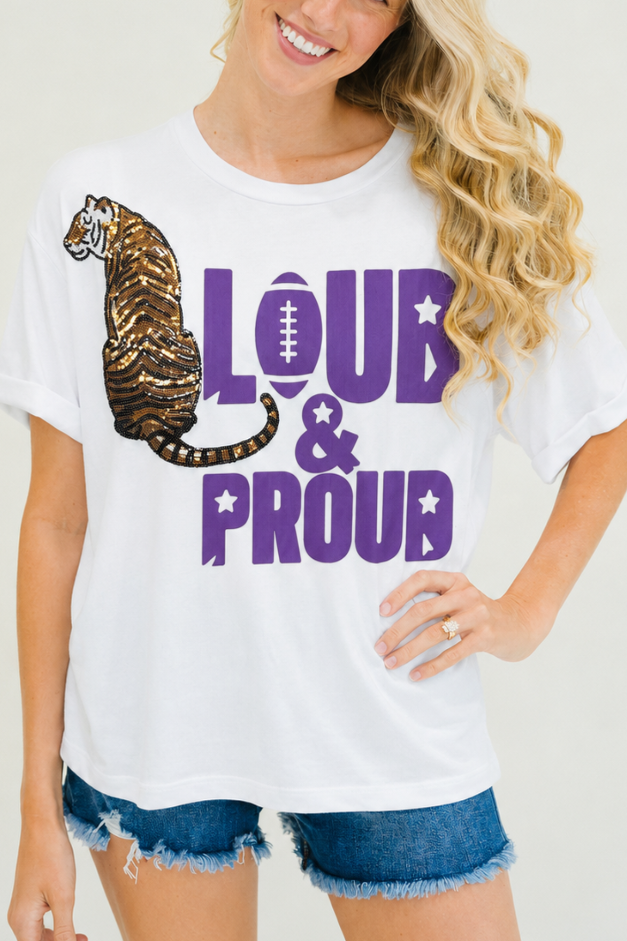LOUD AND PROUD WHITE TEE SWEATER Judith March