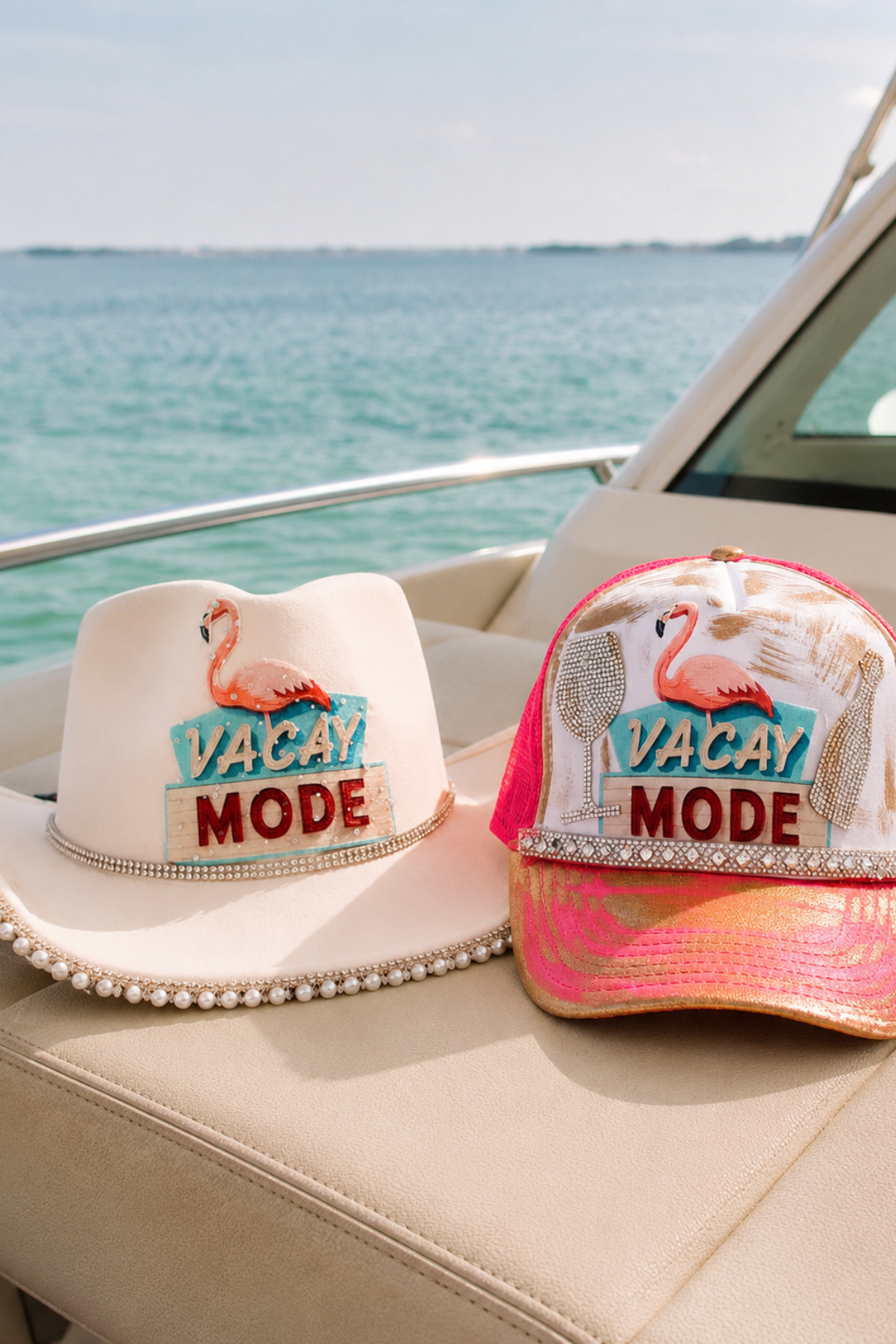 VACAY MODE PINK TRUCKER HAT HAT Judith March