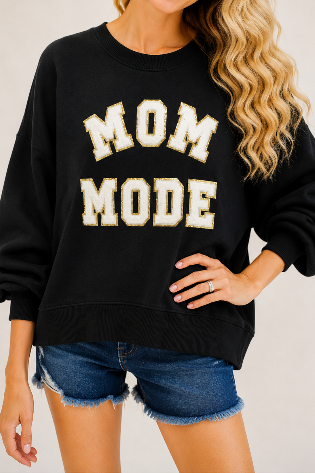 *MOM MODE BLACK PULLOVER - MULTIPLE SIZES