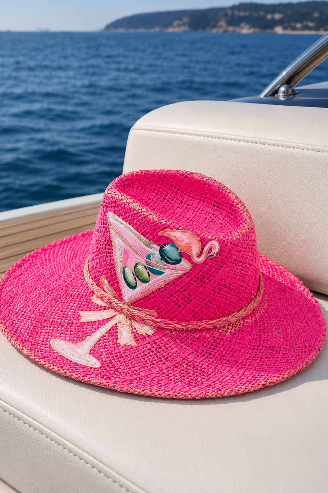 MARTINI IN PARADISE PINK SUN HAT HAT Judith March
