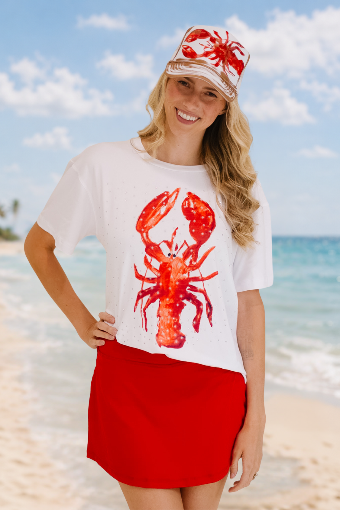 LOBSTER WHITE TEE TEE Judith March