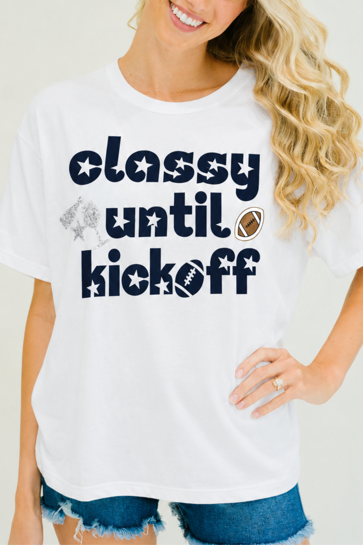CLASSY UNTIL KICKOFF TEE SWEATER Judith March