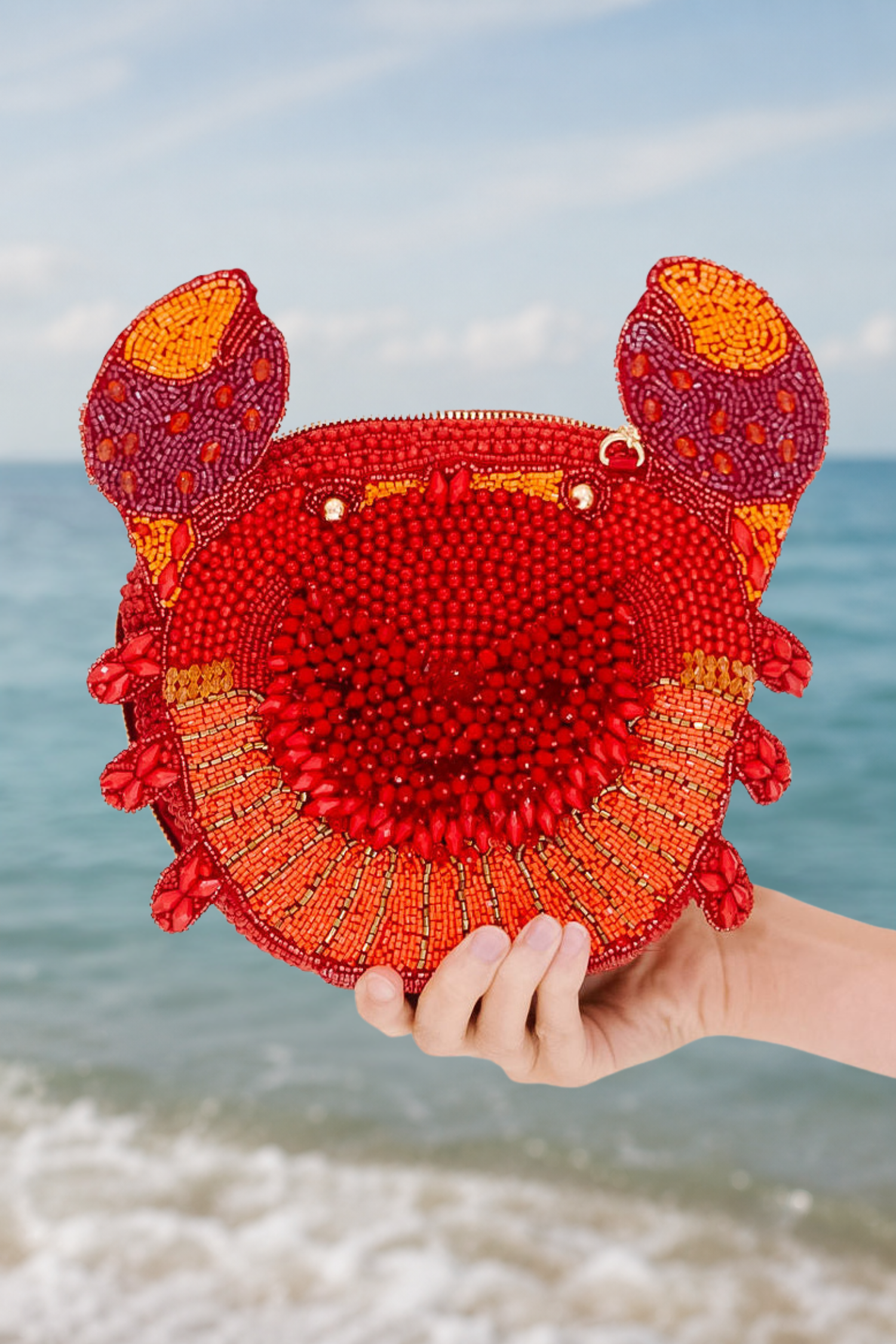 CRAB BEADED PURSE PURSE Judith March