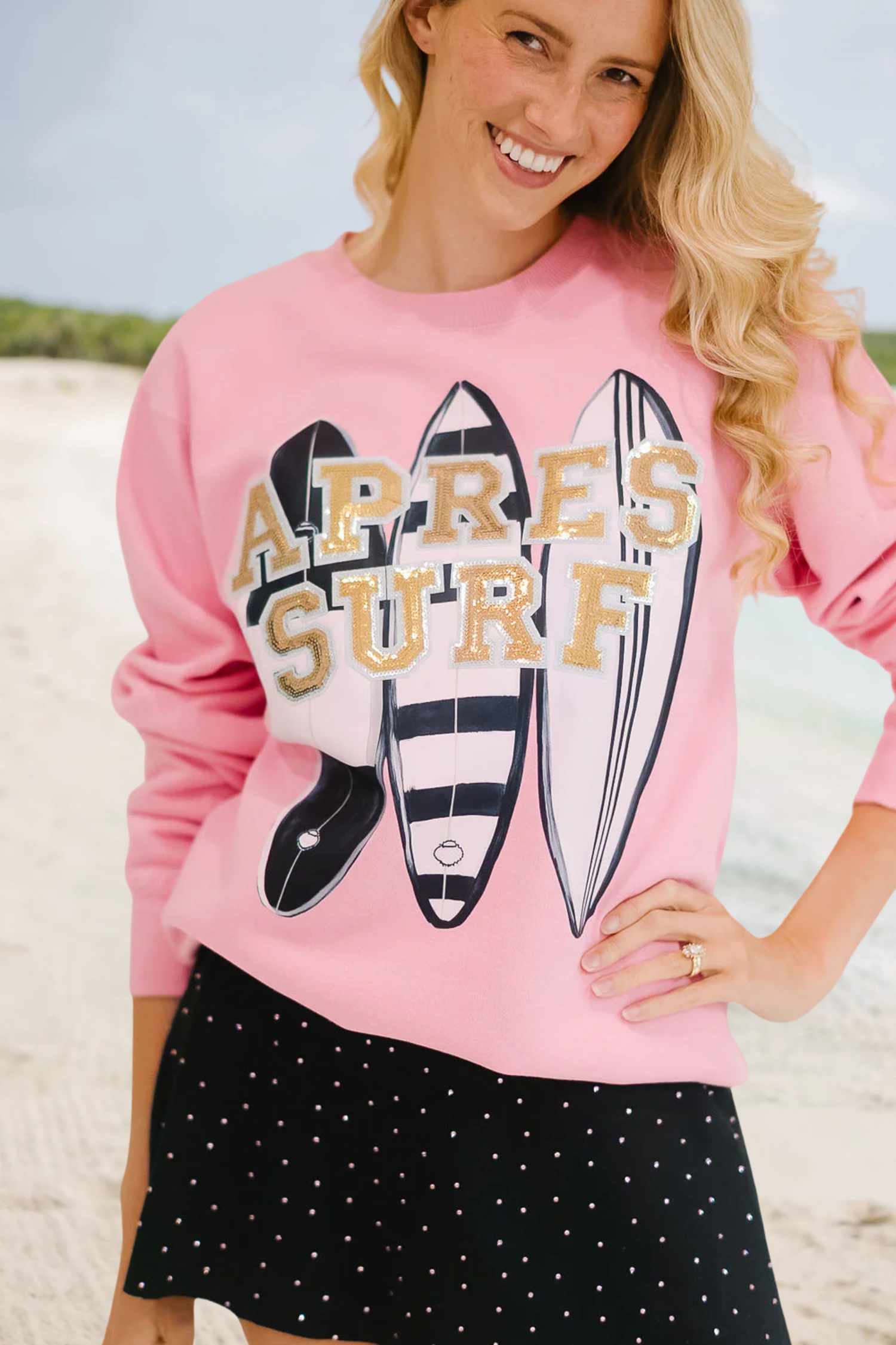 APRES SURF PINK PULLOVER PULLOVER Judith March