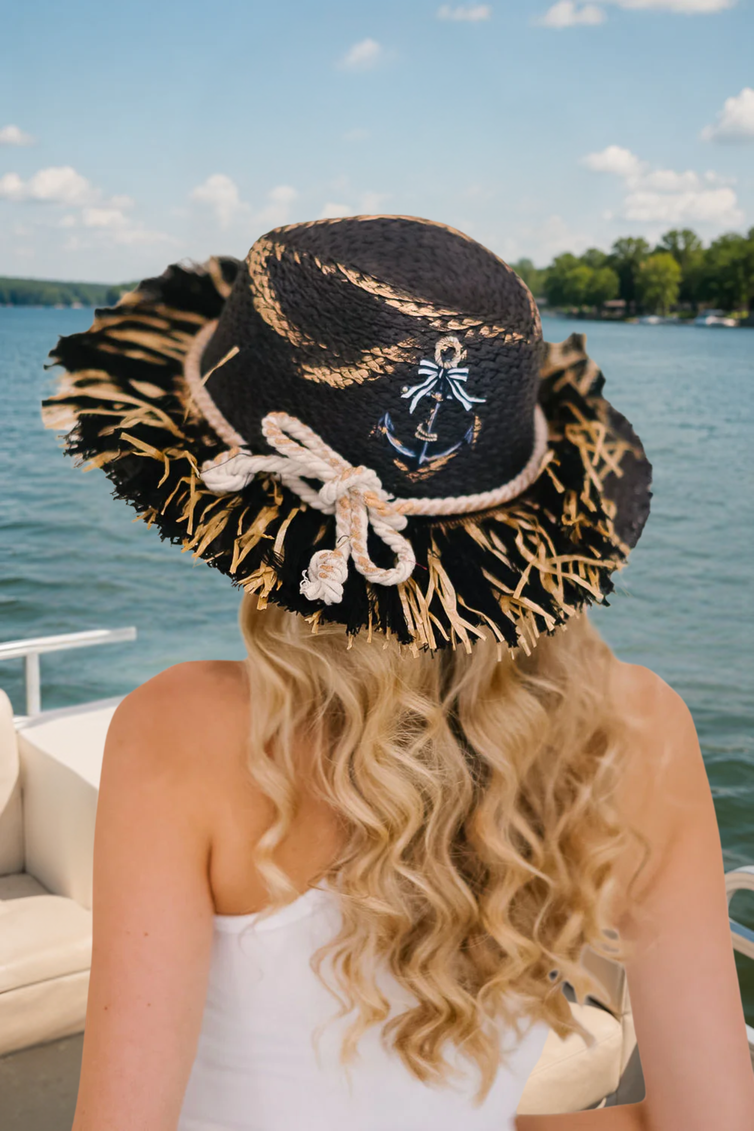 NAUTICAL NOIR SUN HAT HAT Judith March