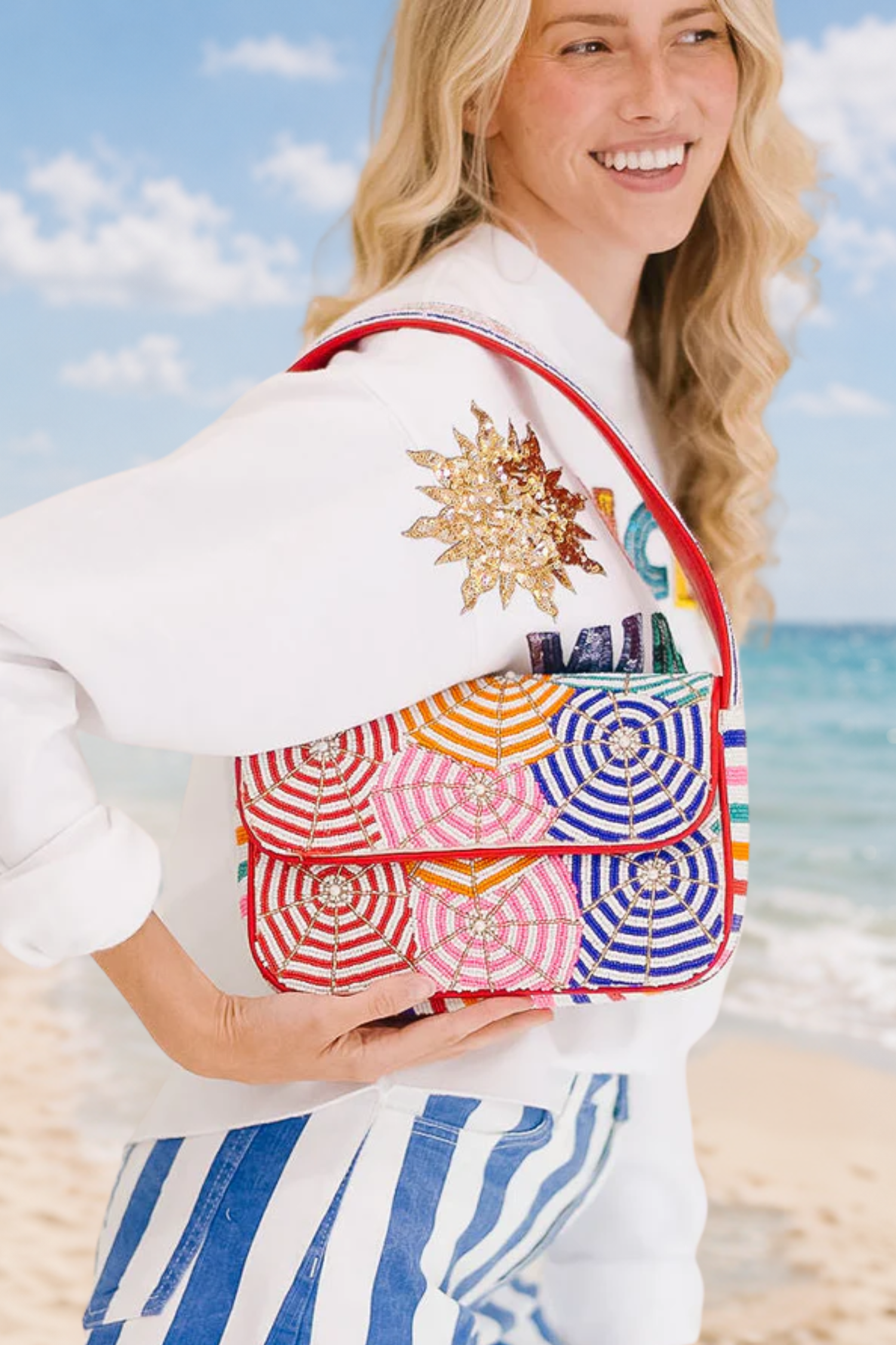 BEACH CLUB BEADED PURSE PURSE Judith March