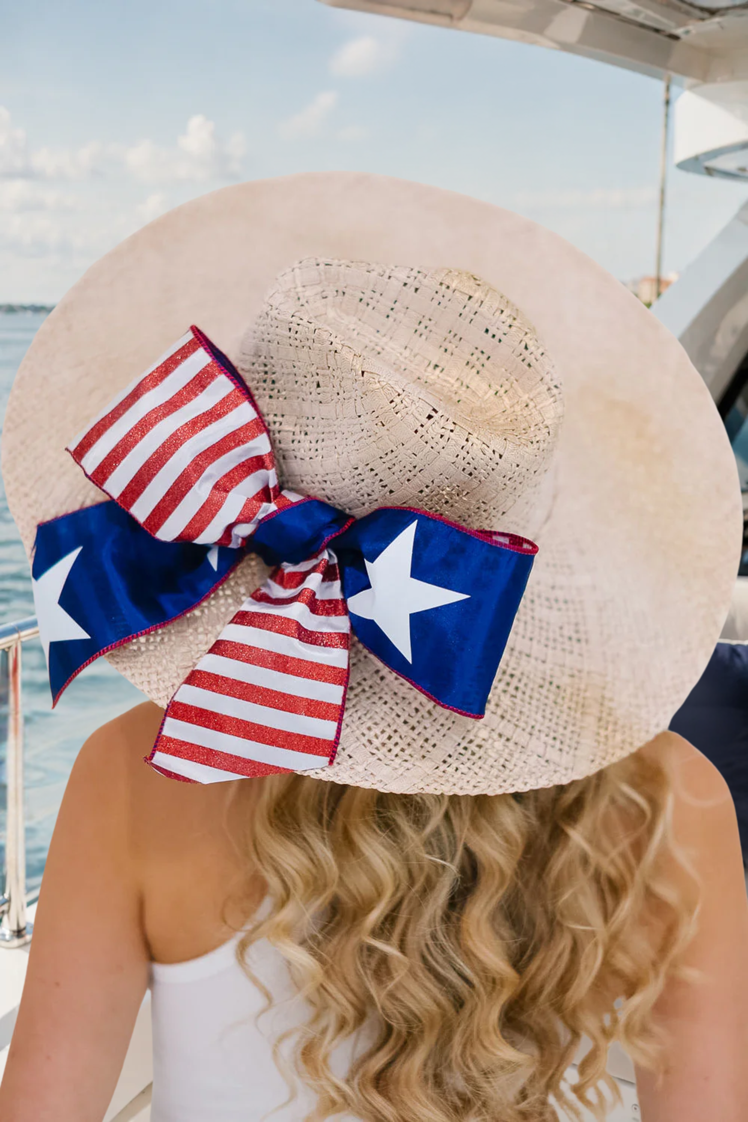 MISS AMERICANA BOW SUN HAT HAT Judith March