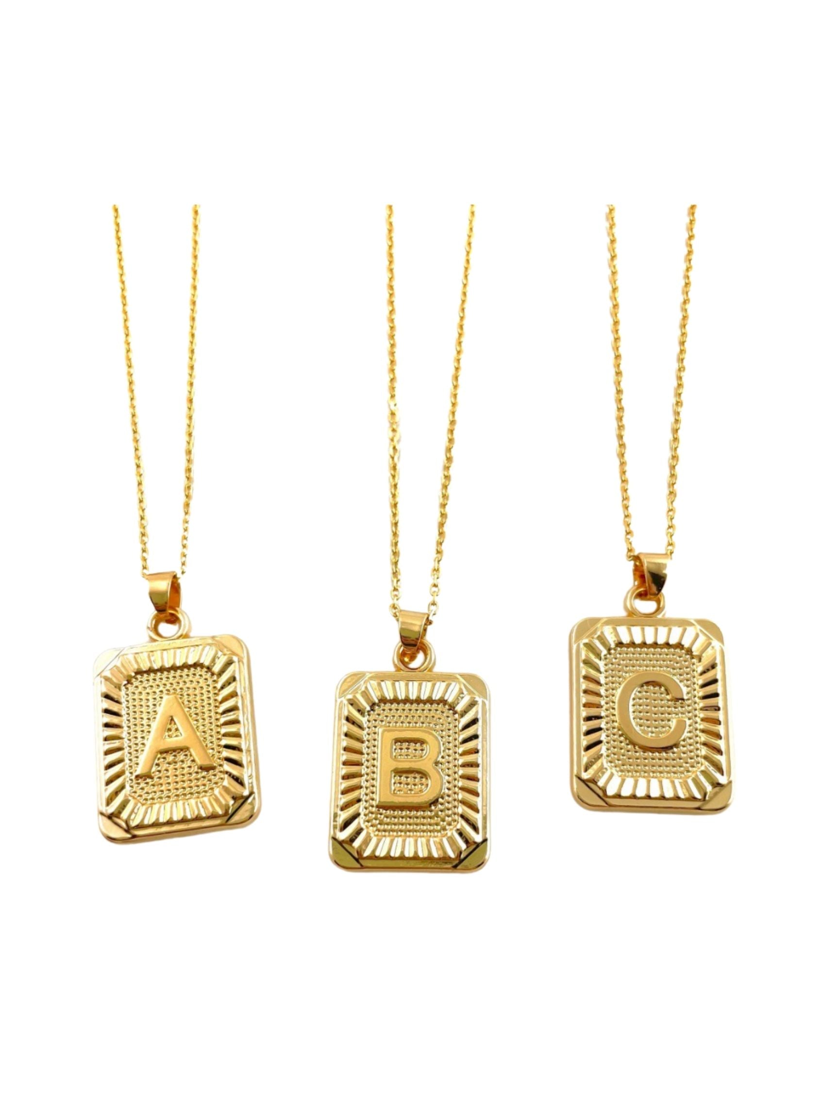 ART DECO INITIAL NECKLACE NECKLACE Judith March   
