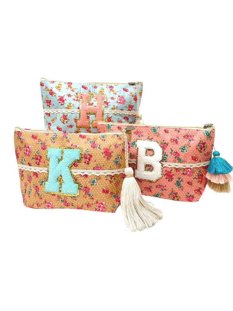 CUSTOM FLORAL COSMETIC BAG Cosmetic & Toiletry Bags Judith March   