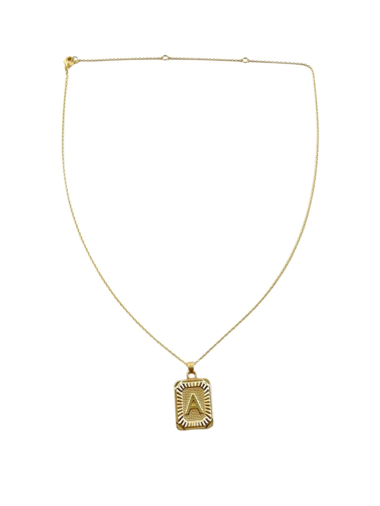 Art Deco Initial Necklace B