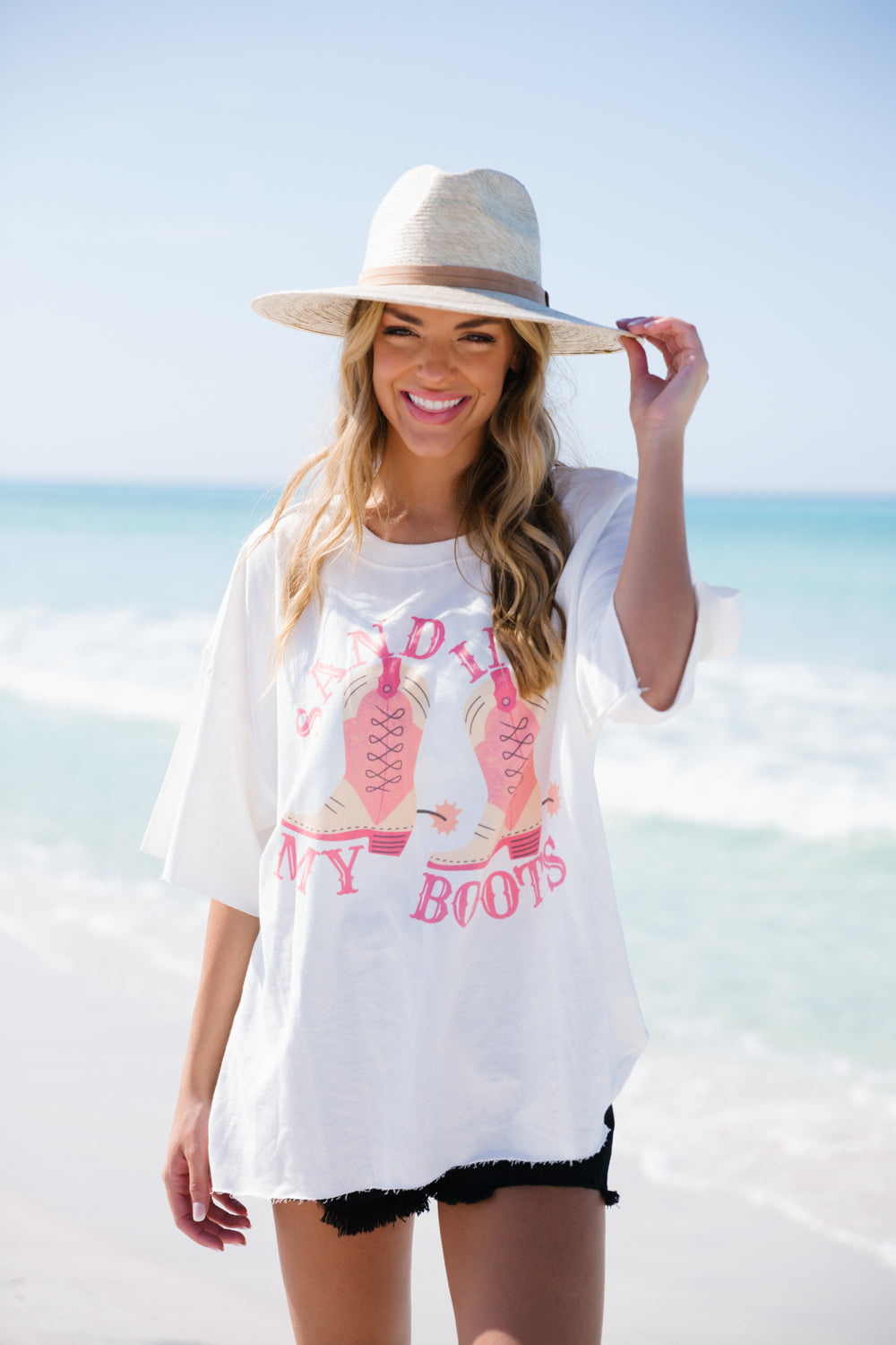 SAND IN MY BOOTS GRAPHIC TEE Loungewear Judith March   