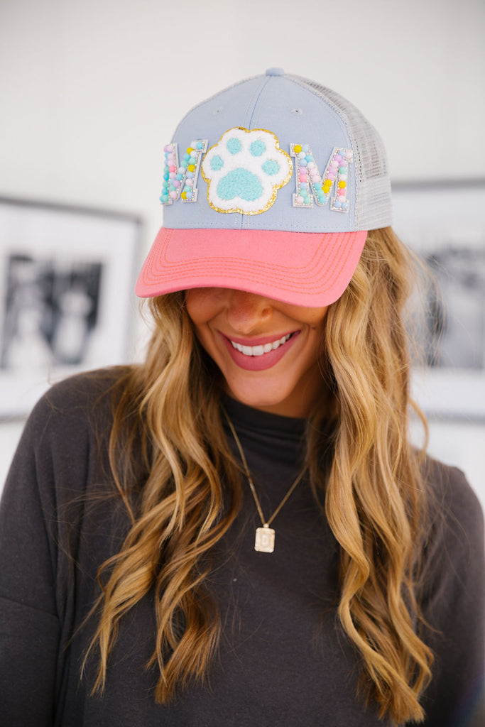 DOG MOM CANDY LETTER TWO-TONE HAT