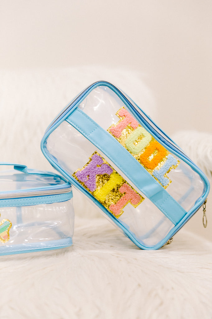 CUSTOM CLEAR MAKEUP BAG Cosmetic & Toiletry Bags Judith March   