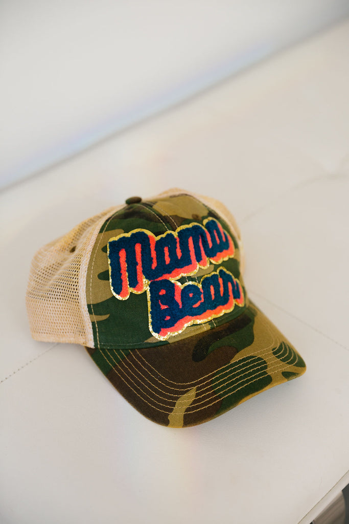 MAMA BEAR GOLD TRIM PATCH HAT Hats Judith March   