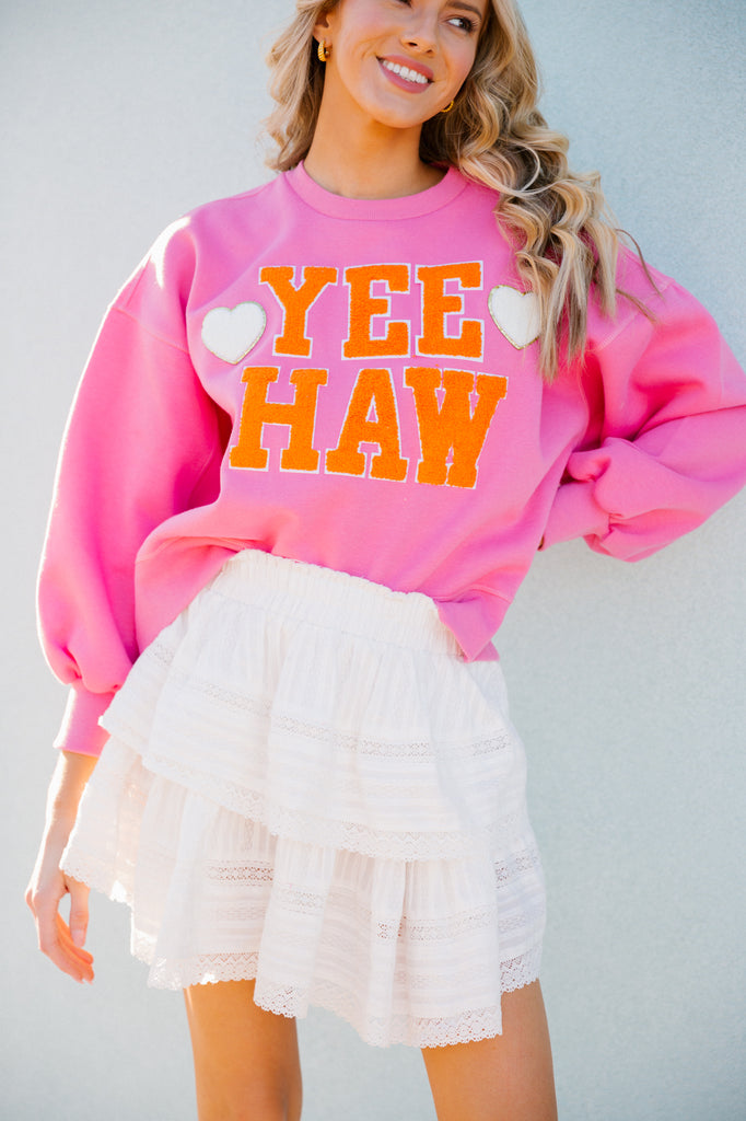 YEEHAW PINK PULLOVER