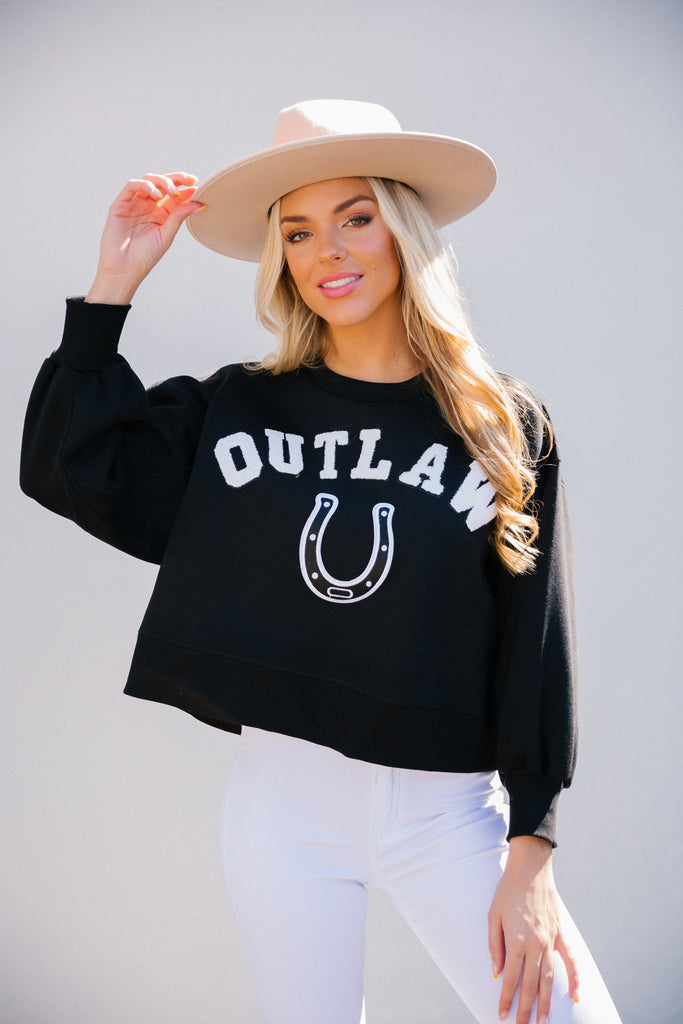 OUTLAW BLACK PULLOVER