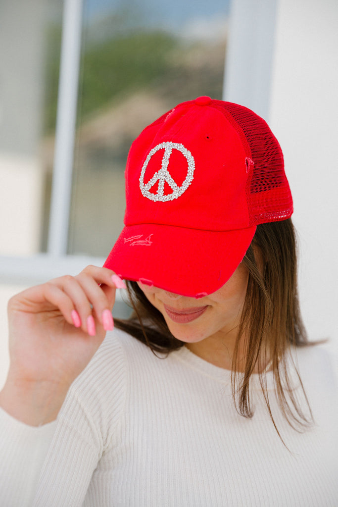 PEACE SIGN PATCH HAT Hats Judith March   