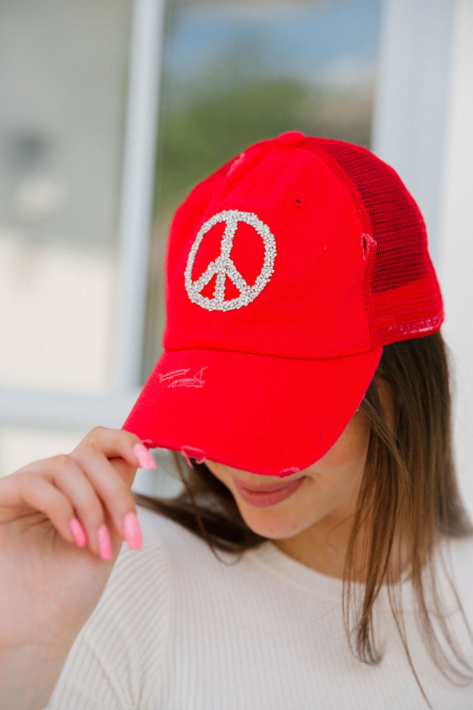 PEACE SIGN PATCH HAT Hats Judith March   