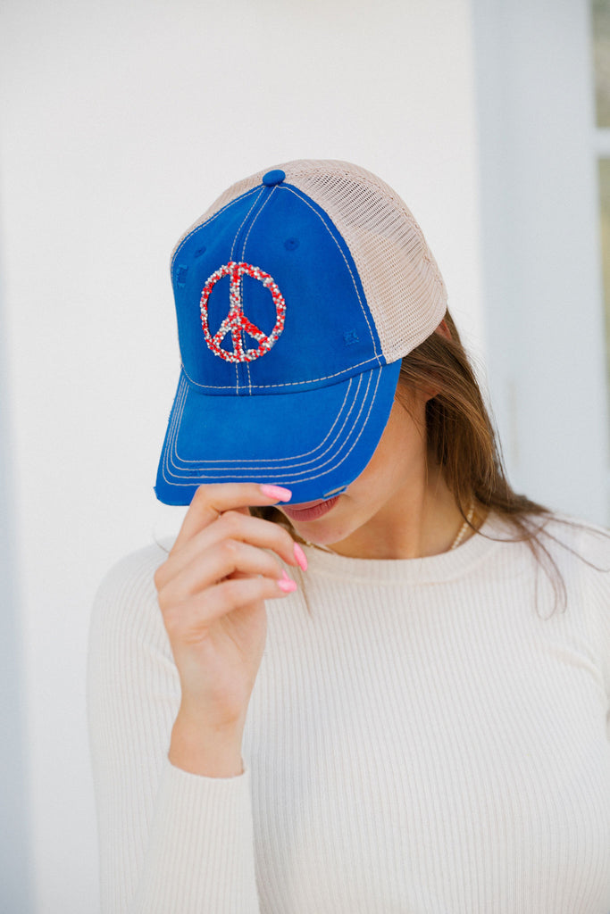 PEACE SIGN PATCH HAT Hats Judith March   