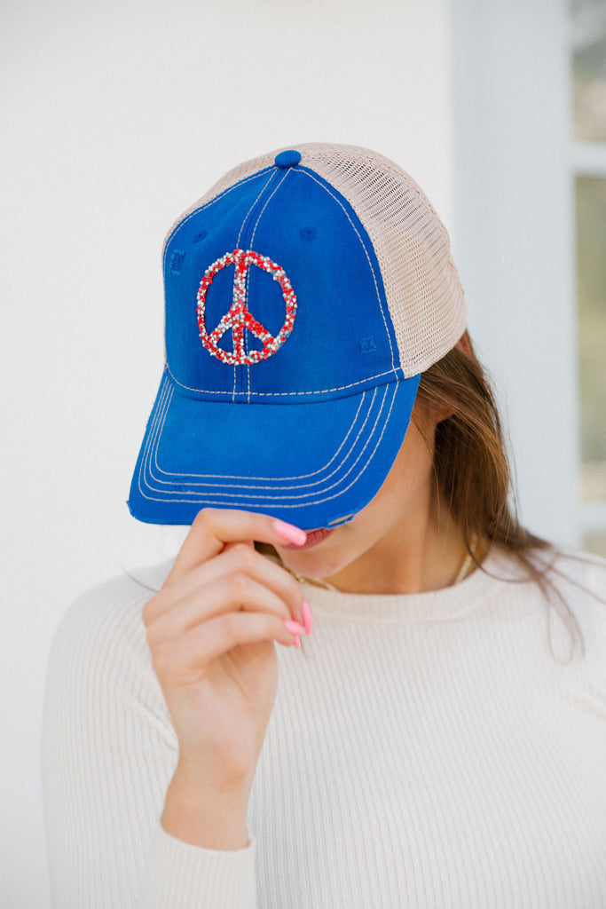 PEACE SIGN PATCH HAT Hats Judith March   