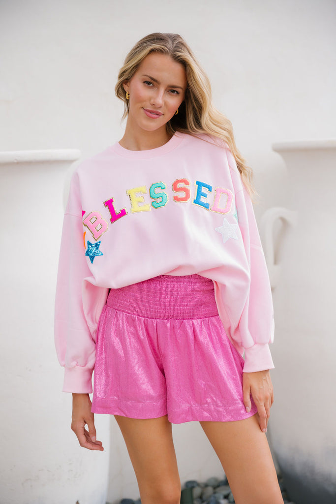BLESSED PINK STAR PULLOVER