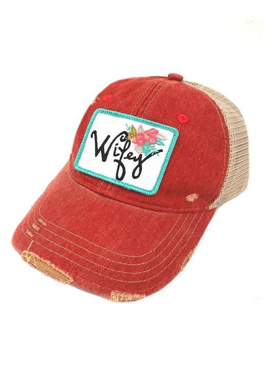 WIFEY FLORAL PATCH HAT Hats Judith March   