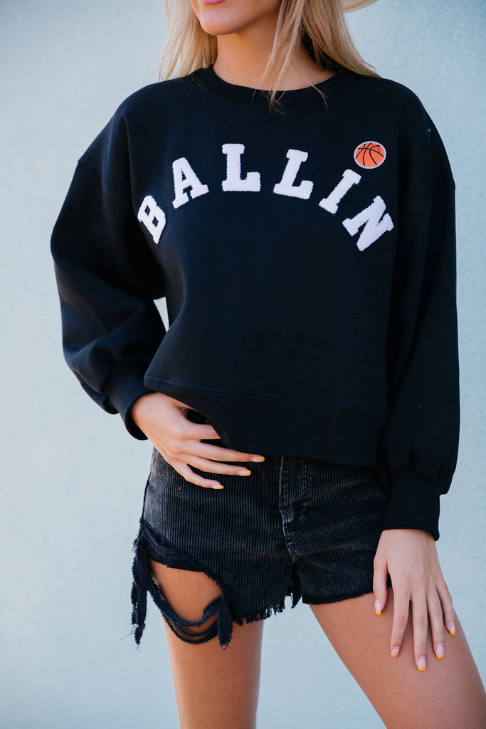 BALLIN’ PULLOVER pullover Judith March SMALL BLACK 