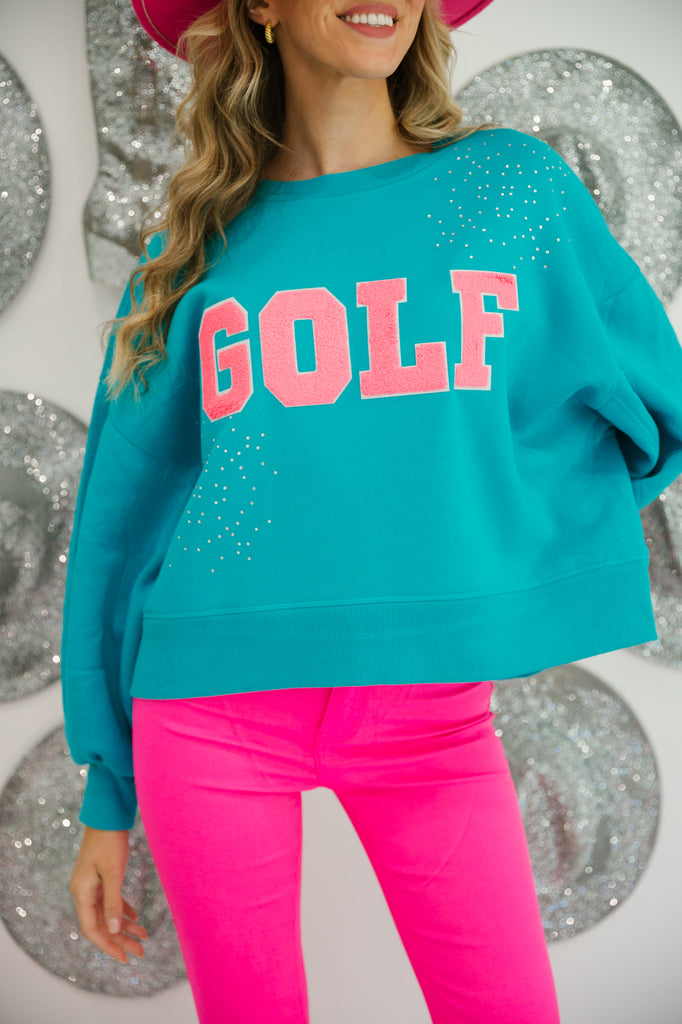 TALK OF THE COURSE PULLOVER pullover Judith March SMALL BLUE 